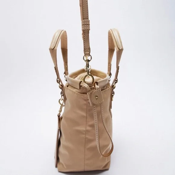 Zara Nylon Mini Tote and Crossbody Bag - Picture 4 of 8